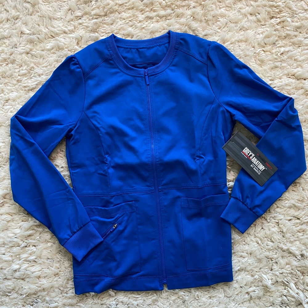 Grey’s Anatomy Millie 4 Pocket Round Neck Zip Front Jacket
